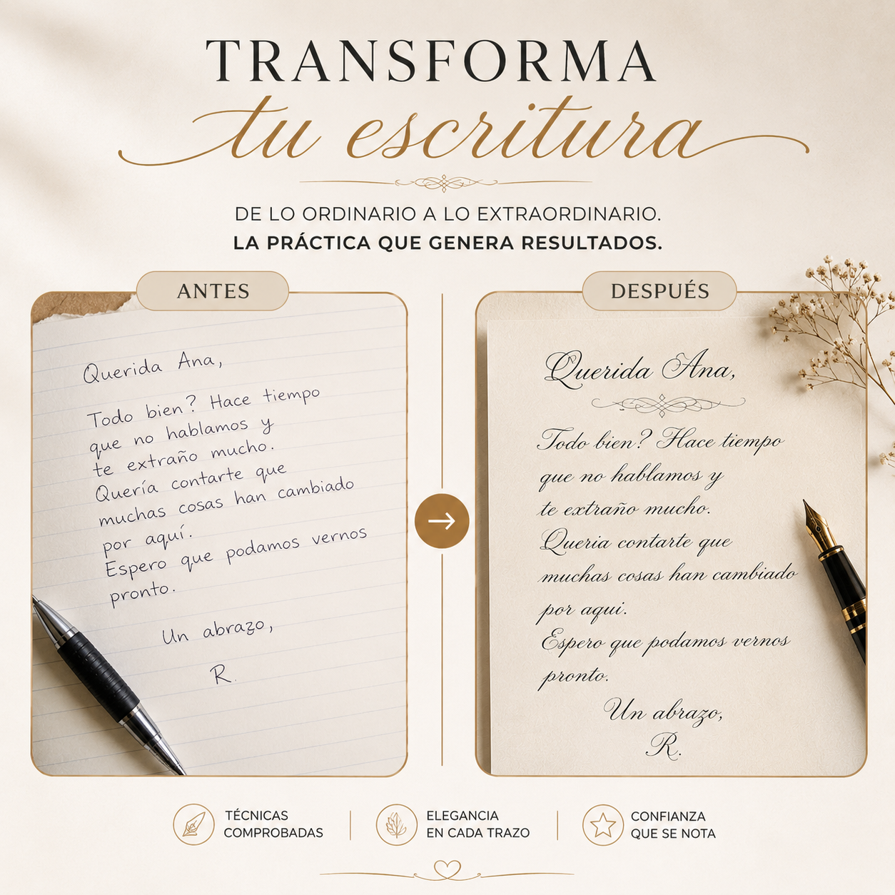 Antes y después de la letra